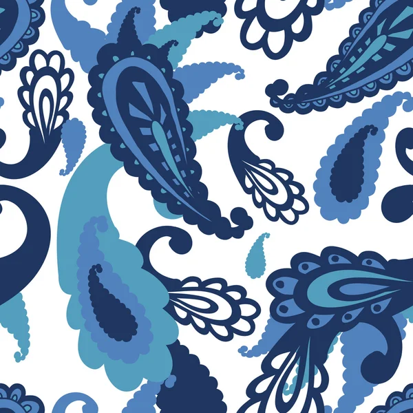 Éléments Paisley motif sans couture — Image vectorielle