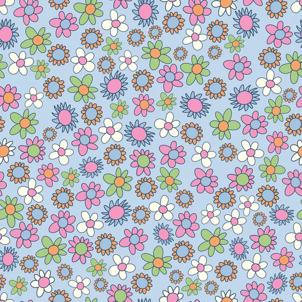 Spring flowers seamless pattern — Stock Vector