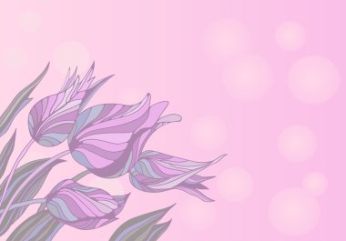 Background with tulips clipart