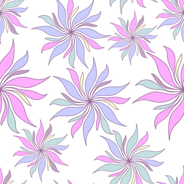 Pastel bloemen naadloos patroon — Stockvector