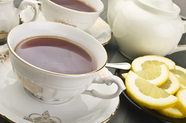 Xícara de chá de limão — Fotografia de Stock