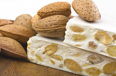 Nougat with almonds clipart