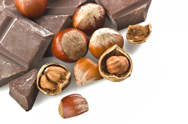 Cioccolato con noci — Foto Stock