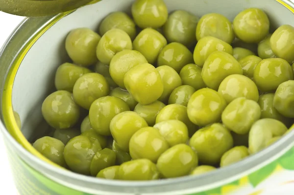 Jar of green peas — Stock Photo, Image