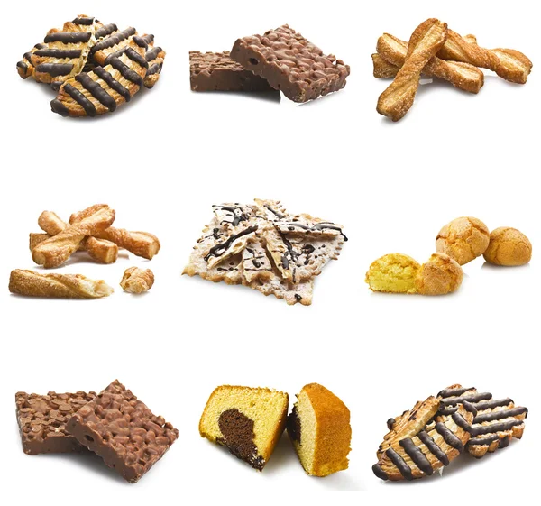 Колаж з різних видів печива — стокове фото
