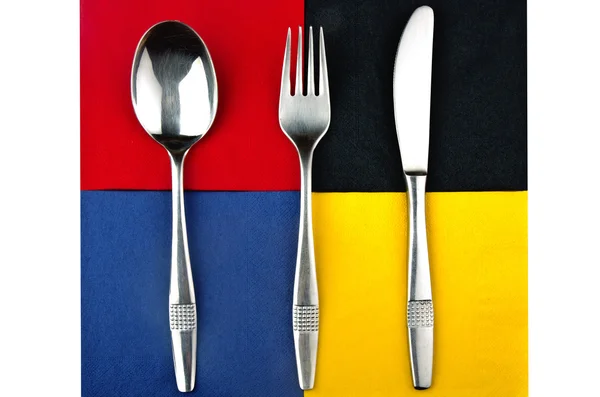 Fork spoon and knife — Stock Photo, Image