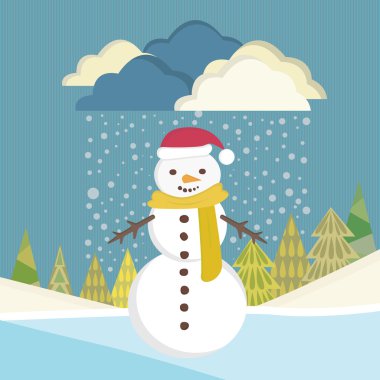 Snowman vector clipart