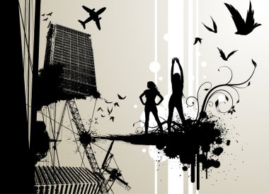 Urban city clipart