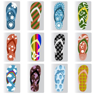 Beach sandal design clipart