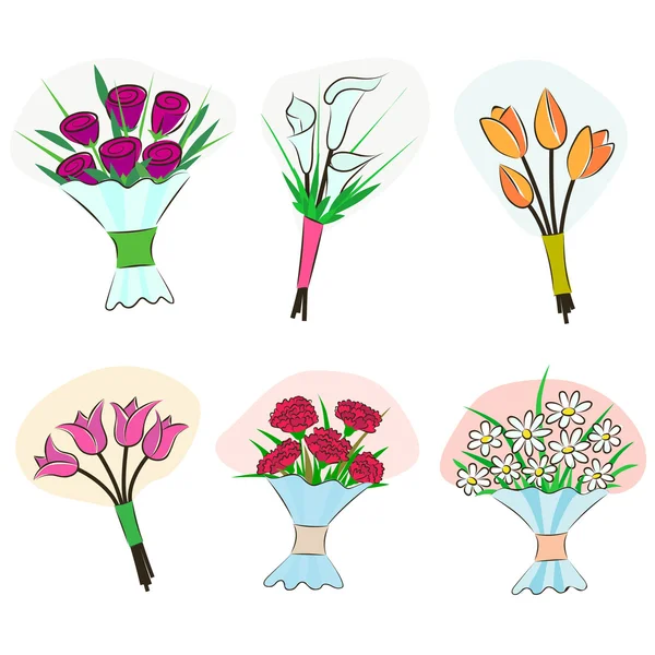Set de flores — Archivo Imágenes Vectoriales