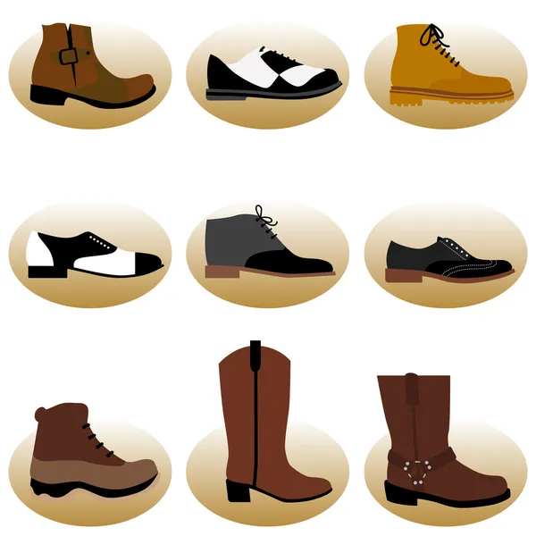 Mode homme chaussures — Image vectorielle