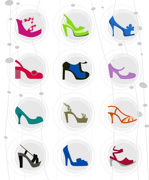 Mode femme chaussures — Image vectorielle