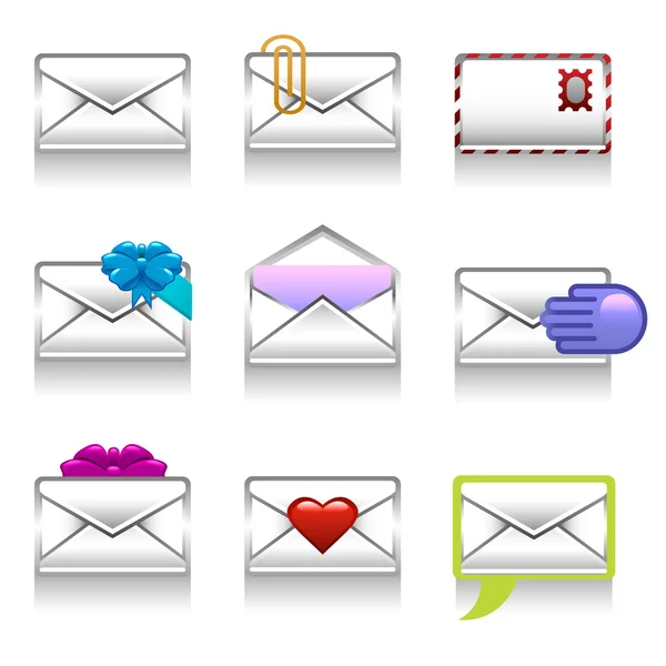 Iconos de correo — Vector de stock