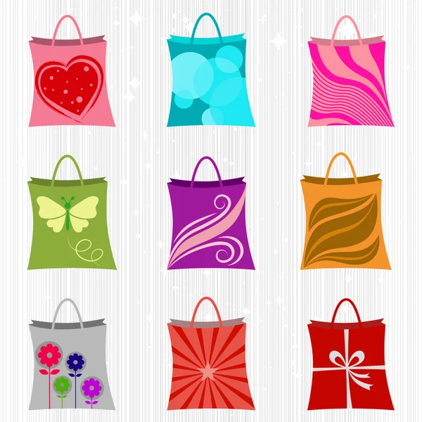 Shopping bag set — Stock Vector