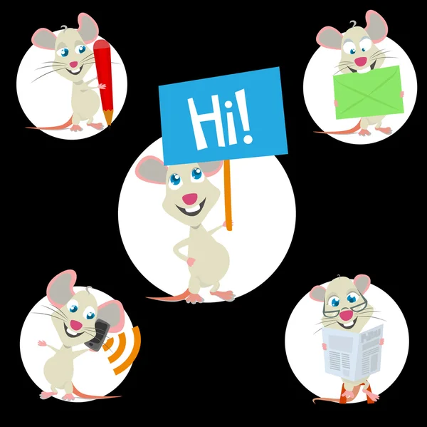 Mascote de rato doce —  Vetores de Stock