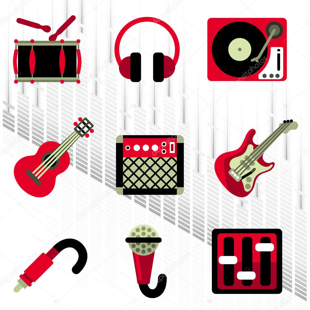 Iconos De Música Vector De Stock 8310801 De ©rocket400 5213