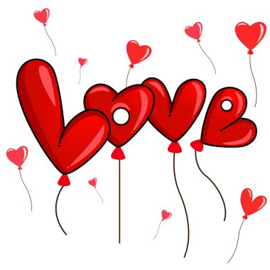 Love balloons clipart