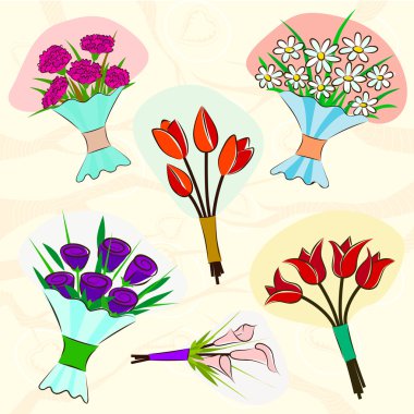 Flower set clipart