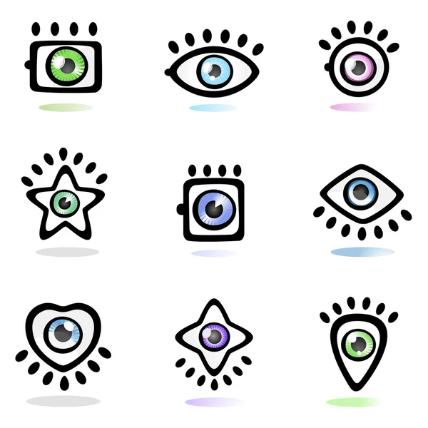 Sada symbolů oko — Stockový vektor