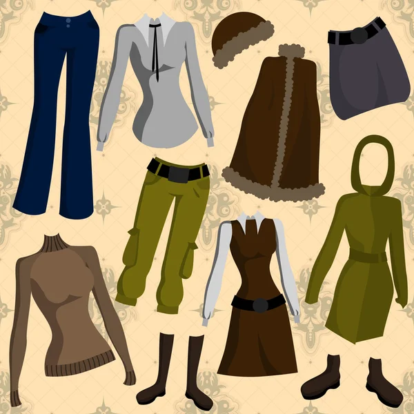 Conjunto de ropa — Archivo Imágenes Vectoriales