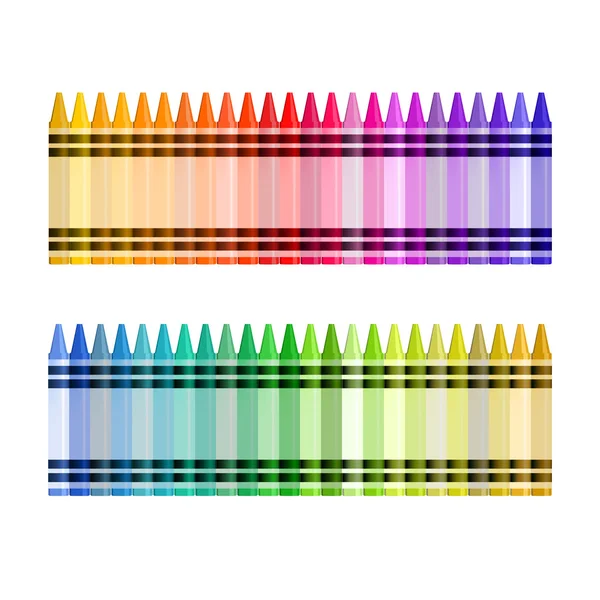 Colored crayon set — Stock Vector