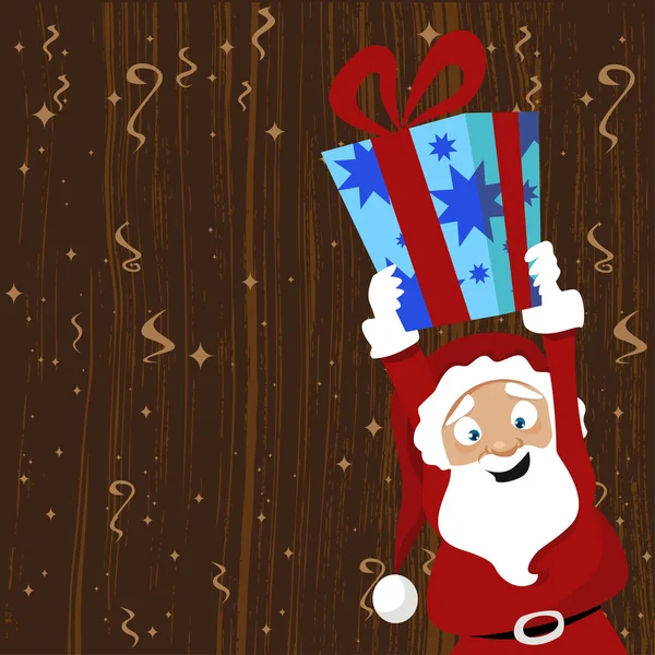 Papai Noel dando presente —  Vetores de Stock