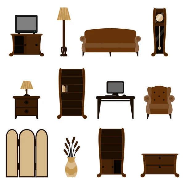 Conjunto de muebles — Archivo Imágenes Vectoriales