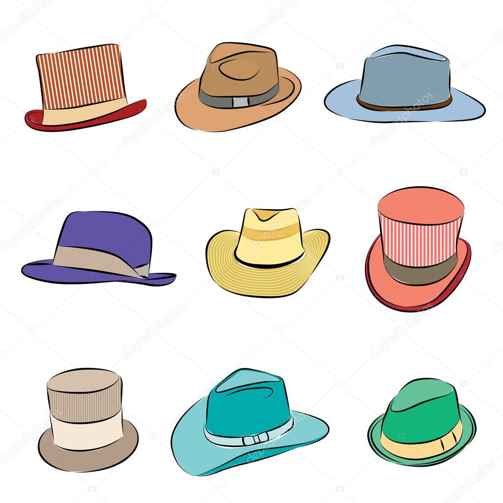 Men Hats Stock Vector Image by ©Rocket400 8588492
