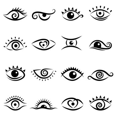 Eye design set clipart