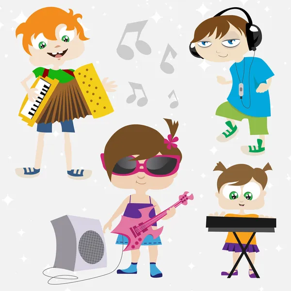 Muzyka Dzieci — Wektor stockowy