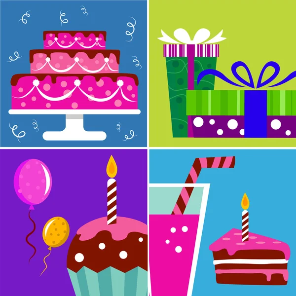 Elementos de diseño de cumpleaños — Vector de stock