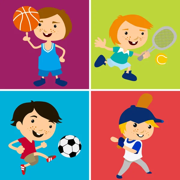Дети спорта — стоковый вектор