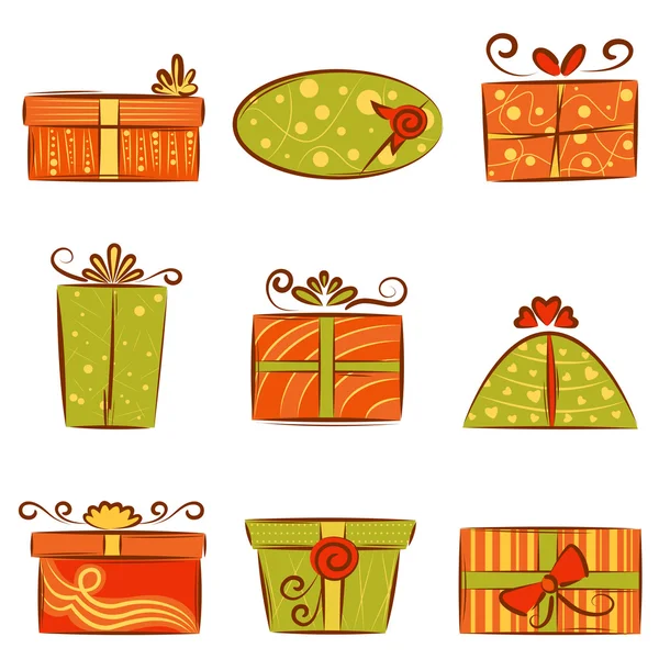Set di scatole regalo — Vettoriale Stock