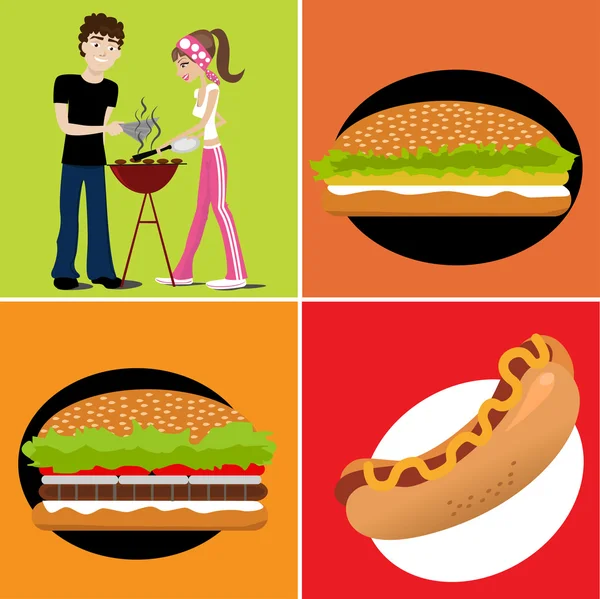 快餐食品设计 — 图库矢量图片