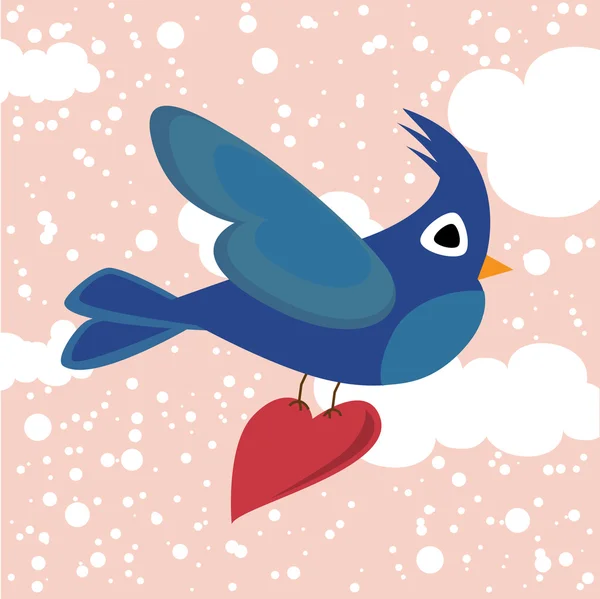 Kärlek fågel — Stock vektor