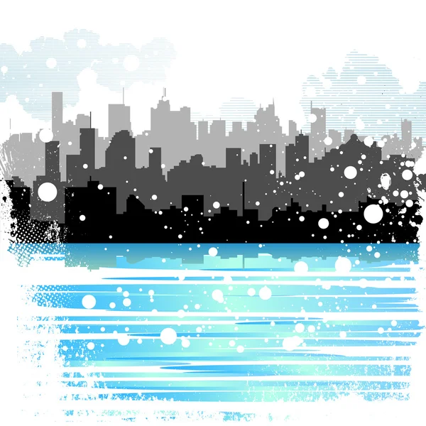 Ville d'hiver — Image vectorielle
