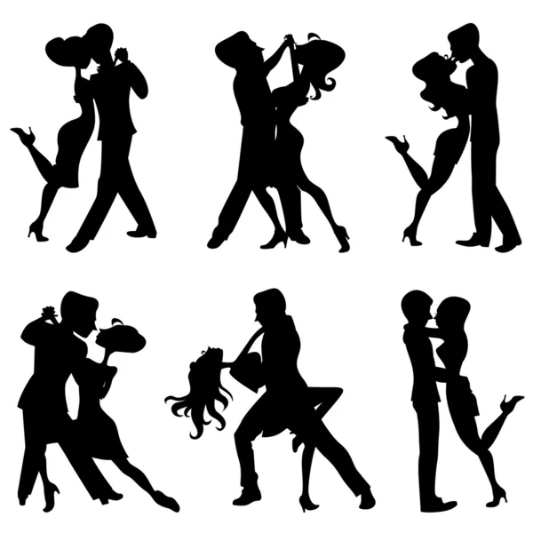 Романтический танец Стоковая Иллюстрация