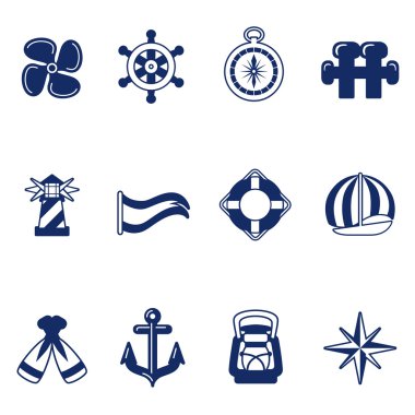 Sailing icons clipart