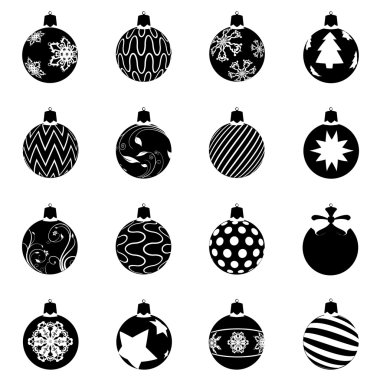 Chrsitmas ball set clipart