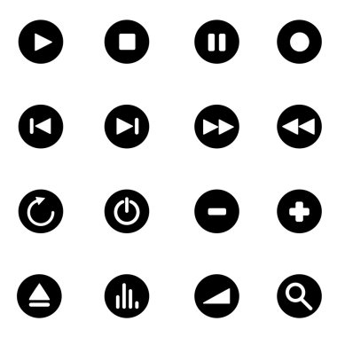 Media icons clipart