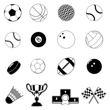 Sport item design elements clipart