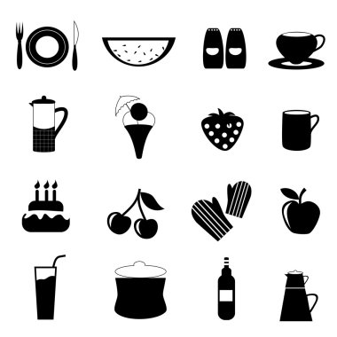 yiyecek içecek Icon set