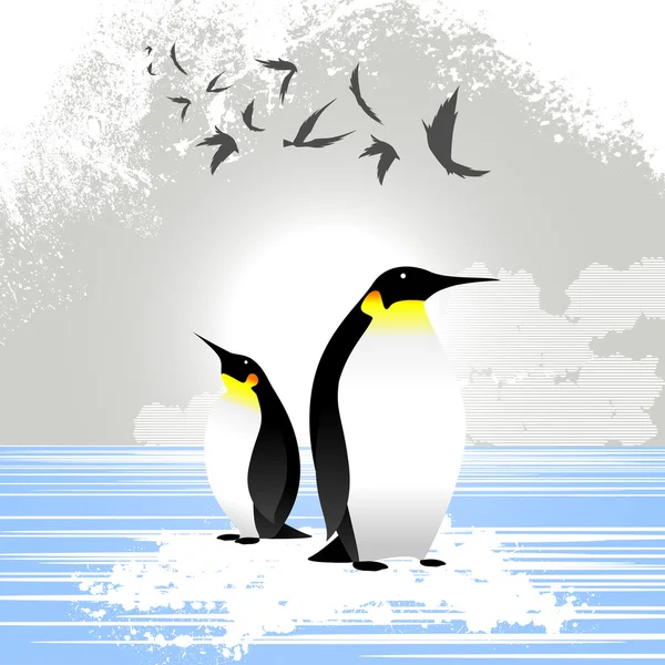 Pingvin háttér — Stock Vector