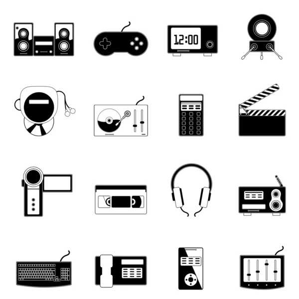 Conjunto de iconos electrónicos — Archivo Imágenes Vectoriales
