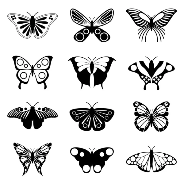 Conjunto mariposa — Archivo Imágenes Vectoriales
