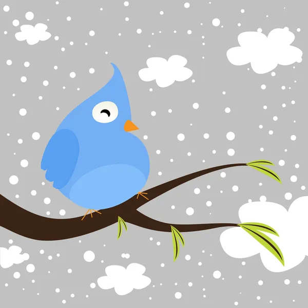Vintern fågel — Stock vektor