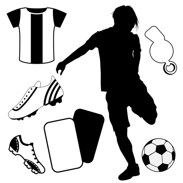 Elementos de diseño de fútbol — Archivo Imágenes Vectoriales