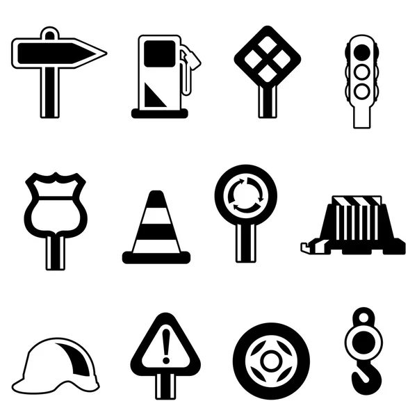 Set di icone del traffico — Vettoriale Stock