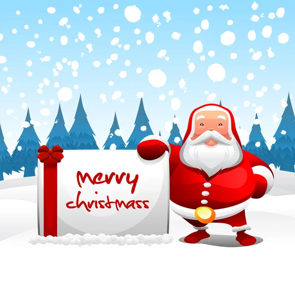 Santa claus message — Stock Vector