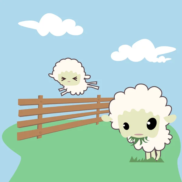 可爱的绵羊 — 图库矢量图片
